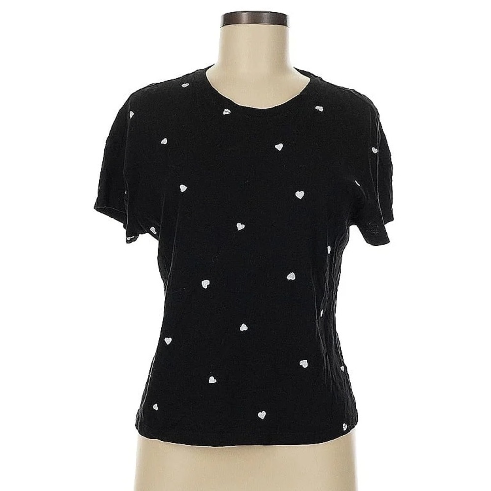 Z-Supply Heart Pattern Black and White T-Shirt